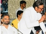Suniel Shetty, Jackie Shroff, Kailash Kher met UP CM Yogi Adityanath on Thursday. Suniel Shetty, Jackie Shroff, Kailash Kher met UP CM Yogi Adityanath on Thursday.
