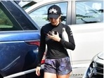 Malaika Arora slays another athleisure look, this time in sweatshirt and shorts(HT Photos/Varinder Chawla) Malaika Arora slays another athleisure look, this time in sweatshirt and shorts(HT Photos/Varinder Chawla)