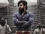 Actor Yash in a still from KGF: Chapter 2. Actor Yash in a still from KGF: Chapter 2.