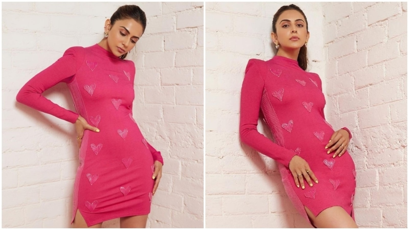 Preet Rakul Singh Sex Hot Cudai - Rakul Preet Singh promotes Chhatriwali in glamorous hot pink mini dress:  All pics inside | Hindustan Times