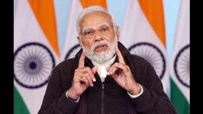 Addressing the All India Annual State Ministers’ Conference on Water virtually in Bhopal, the Prime Minister said attempts by governments alone cannot make any programme successful, (ANI)