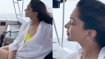 Deepika Padukone on a yacht. Deepika Padukone on a yacht.