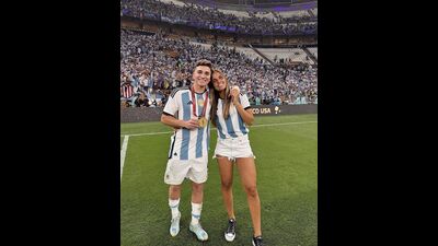 Footballer Julián Álvarez and his girlfriend María Emilia Ferrero have been in a relationship since four years. (Photo: Instagram) Footballer Julián Álvarez and his girlfriend María Emilia Ferrero have been in a relationship since four years. (Photo: Instagram)