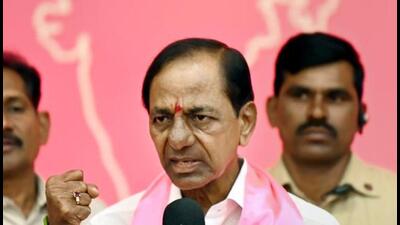 KCR on Wednesday night held discussions with former Indian Administration Service (IAS) officer Thota Chandrasekhar, who was appointed as the BRS president for Andhra Pradesh on Monday. (HT Photo)