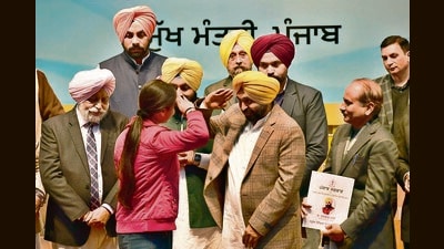 Mann said the government has made a policy that as a teacher gains experience (in villages), he or she will then be posted closer to the family. (HT Photo by Gurpreet Singh) Mann said the government has made a policy that as a teacher gains experience (in villages), he or she will then be posted closer to the family. (HT Photo by Gurpreet Singh)