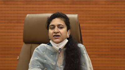 Ritu Maheshwari, chief executive officer of the Noida and Greater Noida authority, said the objective of these meetings is to encourage investors and other stakeholders to invest in Noida and Greater Noida and help them expand their business. (Sunil Ghosh/HT Photo) Ritu Maheshwari, chief executive officer of the Noida and Greater Noida authority, said the objective of these meetings is to encourage investors and other stakeholders to invest in Noida and Greater Noida and help them expand their business. (Sunil Ghosh/HT Photo)