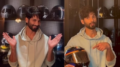 Shahid Kapoor shared a video of his helmets on Instagram. Shahid Kapoor shared a video of his helmets on Instagram.
