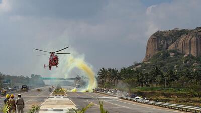 The 10-lane Bengaluru-Mysuru National Highway 275 will be inaugurated by February this year, Union minister Nitin Gadkari said. (PTI) The 10-lane Bengaluru-Mysuru National Highway 275 will be inaugurated by February this year, Union minister Nitin Gadkari said. (PTI)