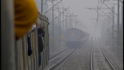 Visibility dipping to 25 metres at Palam and 50 metres at Safdarjung, disrupting both flight and rail operations (PTI) Visibility dipping to 25 metres at Palam and 50 metres at Safdarjung, disrupting both flight and rail operations (PTI)