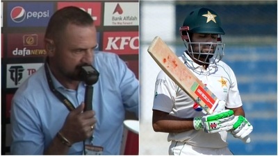 Simon Doull; Babar Azam (Twitter/AP)
