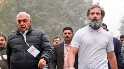 Rahul Gandhi resumes his Bharat Jodo Yatra from Sanoli village of Panipat district.
