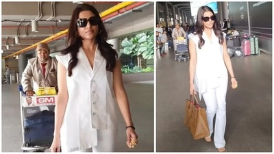 Samantha Ruth Prabhu seen at Mumbai airport on Friday. (Yogen Shah) Samantha Ruth Prabhu seen at Mumbai airport on Friday. (Yogen Shah)