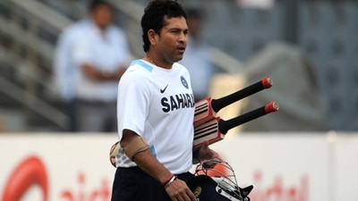 Sachin Tendulkar during a India training session. (Getty) Sachin Tendulkar during a India training session. (Getty)