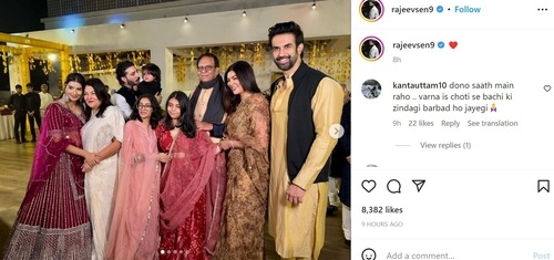 Rajeev Sen shared many pics from a wedding reception. Rajeev Sen shared many pics from a wedding reception.