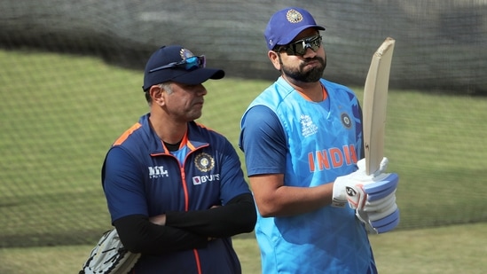 India's Head Coach Rahul Dravid with skipper Rohit Sharma (ANI) India's Head Coach Rahul Dravid with skipper Rohit Sharma (ANI)