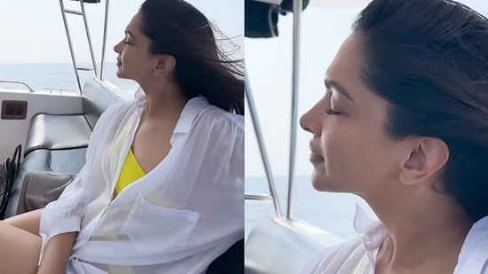 Deepika Padukone on a yacht. Deepika Padukone on a yacht.