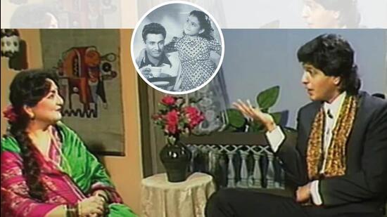 Tabassum (left) seen here with actor Chunky Panday, was a child actor (inset) whose talk show was very popular