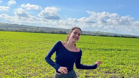 In October, Isabelle Kaif posted her photos from the UK as she stepped out near a beach. She wrote in her caption, "me and my ponytail living our best lives."
