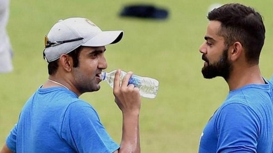 Gautam Gambhir and Virat Kohli are former India teammates.(HT Photo) Gautam Gambhir and Virat Kohli are former India teammates.(HT Photo)