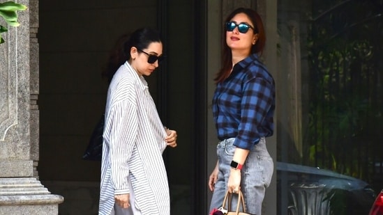 Kareena Kapoor and Karisma Kapoor make a case for comfy-chic dressing. (HT Photo/Varinder Chawla)