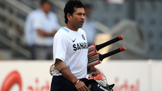 Sachin Tendulkar during a India training session.(Getty)