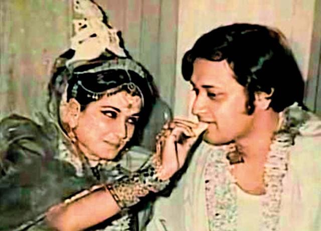 At her own wedding to Jayanta Mukherjee, son of singer-composer Hemant Kumar At her own wedding to Jayanta Mukherjee, son of singer-composer Hemant Kumar