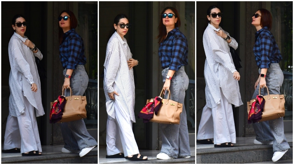 Kareena Kapoor and Karisma Kapoor ace sister-style goals. (HT Photo/Varinder Chawla)