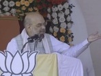 Amit Shah addresses an event in Jharkhand. (BJP/ Twitter) Amit Shah addresses an event in Jharkhand. (BJP/ Twitter)