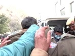 Shankar Mishra being brought to Delhi court. (ANI) 