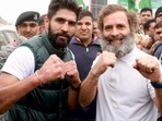Bharat Jodo Yatra: Boxer Vijender Singh along with Rahul Gandhi. (Twitter/ Congress) Bharat Jodo Yatra: Boxer Vijender Singh along with Rahul Gandhi. (Twitter/ Congress)
