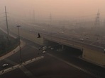 A view of morning traffic amid heavy smog in New Delhi. (AFP) A view of morning traffic amid heavy smog in New Delhi. (AFP)