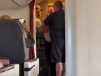 The passenger, while initially refusing to deboard even as he is pushed towards the exit, later agreed to leave after the pilot asked the staff to call the cops, the local media reported.