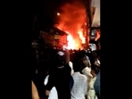 The fire was reportedly caught at 8:15 pm and the cause has not been ascertained so far.(HT) The fire was reportedly caught at 8:15 pm and the cause has not been ascertained so far.(HT)