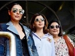 Gauri Khan posed for the shutterbugs as she hopped on to a city restaurant with her girlfriends. Gauri Khan posed for the shutterbugs as she hopped on to a city restaurant with her girlfriends.