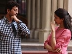 Irrfan Khan and Deepika Padukone on sets of Piku. Irrfan Khan and Deepika Padukone on sets of Piku.