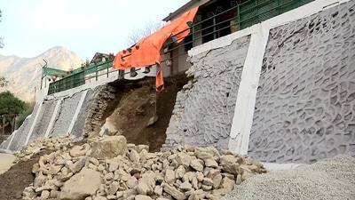 Joshimath: A view of the debris after a crack appeared on a wall of the house due to landslides. (ANI) Joshimath: A view of the debris after a crack appeared on a wall of the house due to landslides. (ANI)