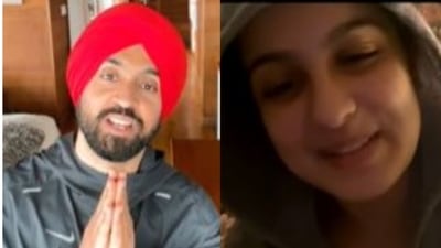 Tunisha Sharma and Diljit Dosanjh once had a video chat. Tunisha Sharma and Diljit Dosanjh once had a video chat.