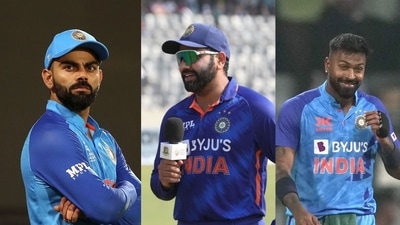 Virat Kohli, Rohit Sharma, Hardik Pandya for Team India. Virat Kohli, Rohit Sharma, Hardik Pandya for Team India.