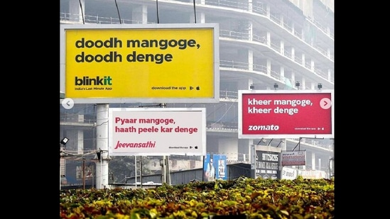 After Blinkit, Zomato ad went viral, several other brands shared the meme.(Instagram/@letsblinkit)