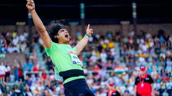 Neeraj Chopra in action.(PTI) Neeraj Chopra in action.(PTI)