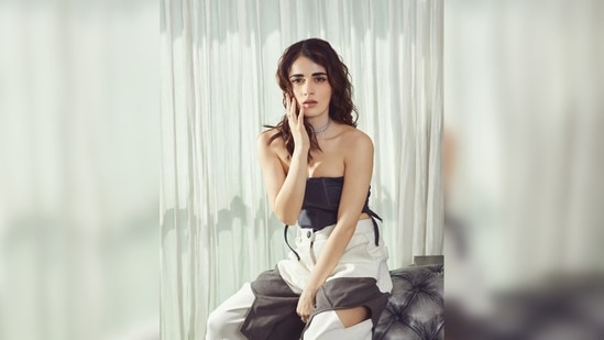 Radhika Madan shared a slew of images on her Instagram handle and captioned her post, "All the magic is in the Gray." (Instagram/@radhikamadan)