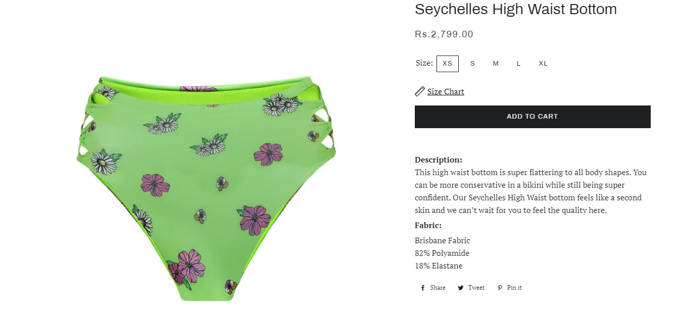 The price of the bikini bottoms Ananya Panday wore in Thailand. (flawedbyshaleen.com)