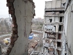 A view of an apartment building, damaged during a heavy fighting, in Mariupol, in Russian-controlled Donetsk region, eastern Ukraine. (File image) A view of an apartment building, damaged during a heavy fighting, in Mariupol, in Russian-controlled Donetsk region, eastern Ukraine. (File image)