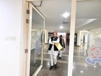 The party also tweeted pictures from Akhilesh's visit to the police headquarters in the morning.(@samajwadiparty) The party also tweeted pictures from Akhilesh's visit to the police headquarters in the morning.(@samajwadiparty)