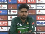 Babar Azam speaks during a press conference.(Twitter) Babar Azam speaks during a press conference.(Twitter)