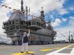 Prime Minister Narendra Modi after commissioning aircraft carrier INS Vikrant. Prime Minister Narendra Modi after commissioning aircraft carrier INS Vikrant.