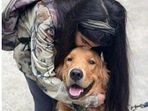 Nitara Khanna with her pet dog. Nitara Khanna with her pet dog.