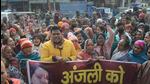 Family members of Anjali along with the locals seen during a protest outside the Sultanpuri police station on January 5. (HT Photo) Family members of Anjali along with the locals seen during a protest outside the Sultanpuri police station on January 5. (HT Photo)