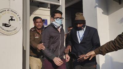 Delhi police arrested Shankar Mishra, the passenger who urinated on a senior citizen on the New York-Delhi flight, from Bengaluru and produced him at a Patiala House court. (AP)
