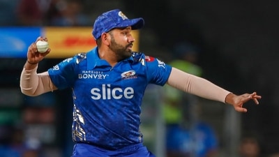 Rohit Sharma in action for Mumbai Indians (MI). (PTI) Rohit Sharma in action for Mumbai Indians (MI). (PTI)